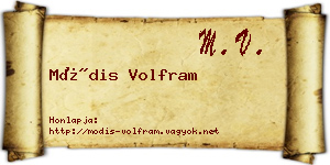 Módis Volfram névjegykártya